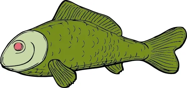 Green Fish clip art