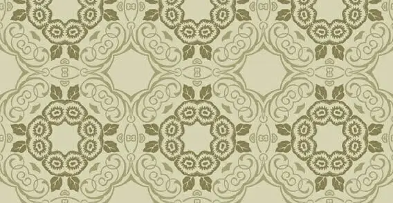 Green floral seamless wallpaper 