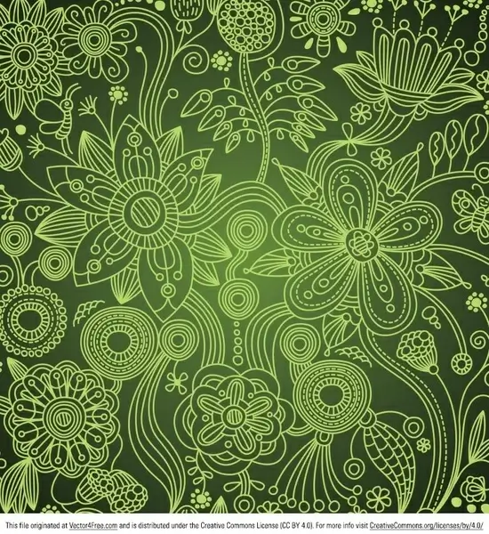 green floral vector swirl