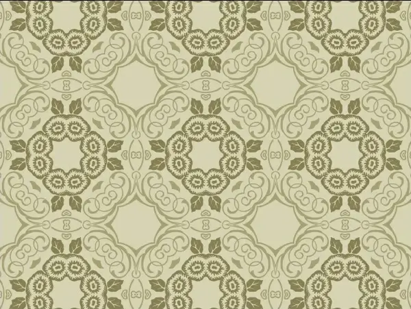 
								Green Floral Wallpaper							