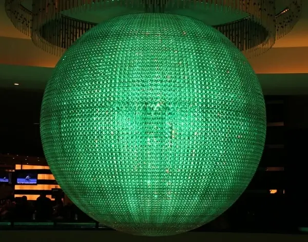 green glass light