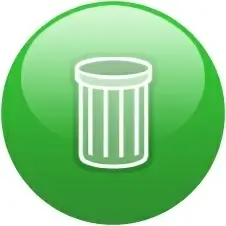 Green globe recycle bin