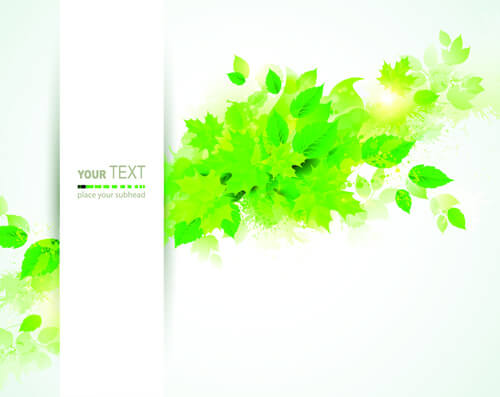 green leaves with grunge background graphics vector