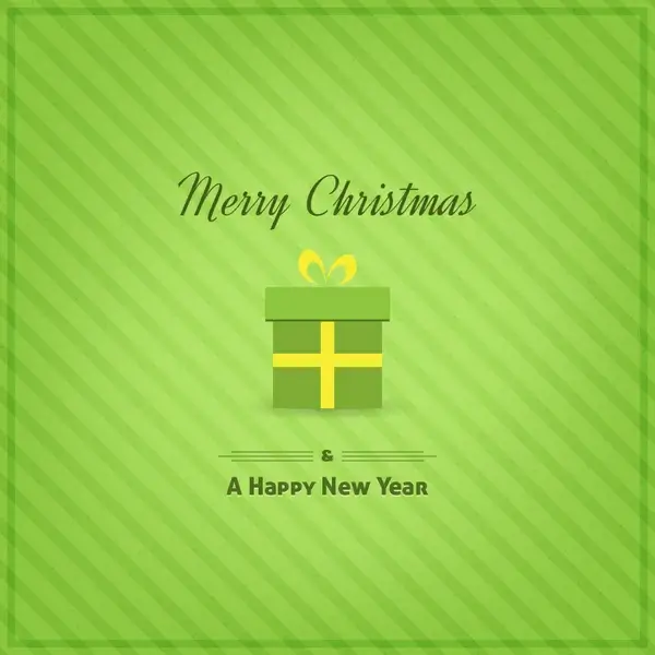 green merry christmas and happy new year