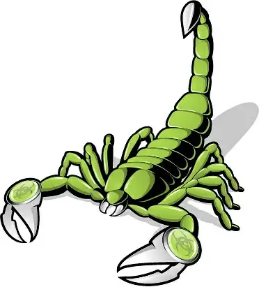 green scorpions vector