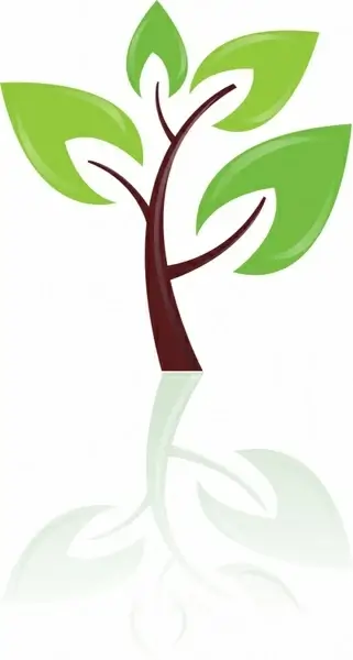 Green tree design element