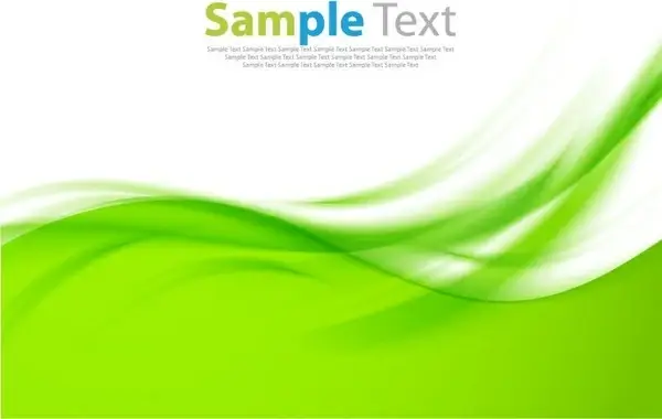 green vector waves abstract background