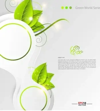 green world creative eco background vector