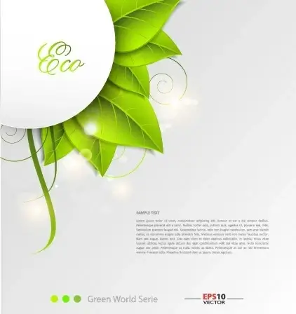 green world creative eco background vector
