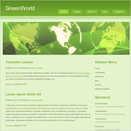 Green World Template