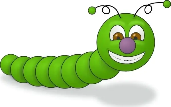 Green Worm clip art