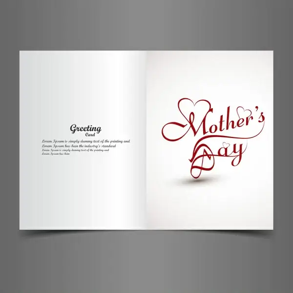 greeting card mothers day creative text concept vector