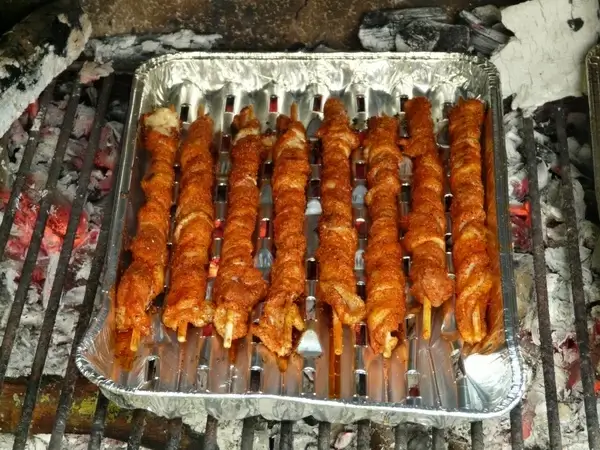 grill flares pork belly barbecue