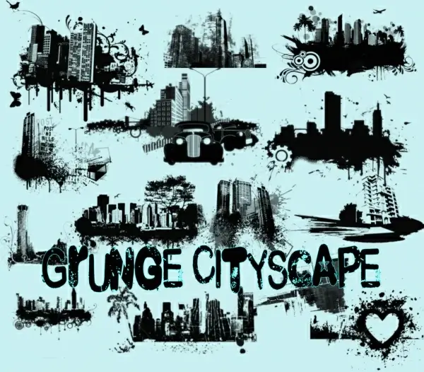 grunge cityscape