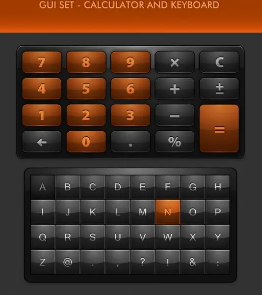 gui keyboard numeric keypad icon vector texture
