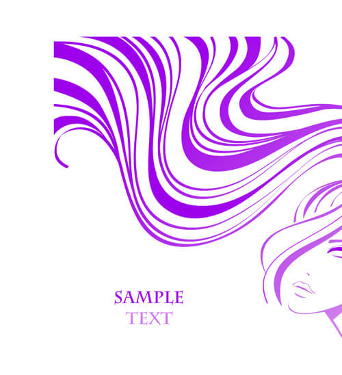 hairdresser and beauty salon theme vector background