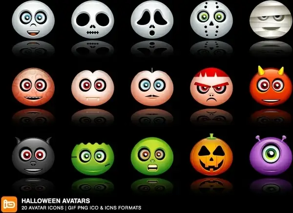 Halloween Avatars Icons icons pack