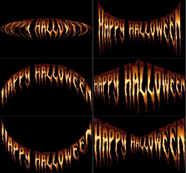 halloween background sets design with scary style