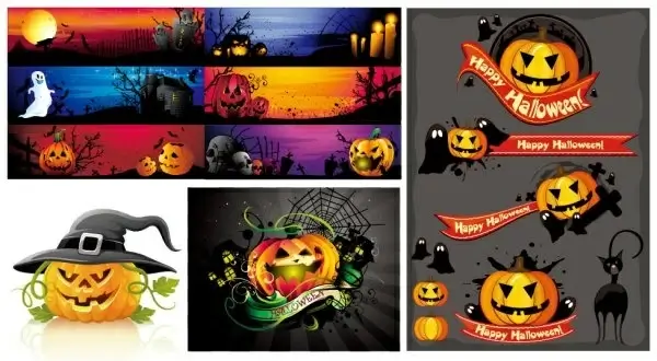halloween cartoon images vector