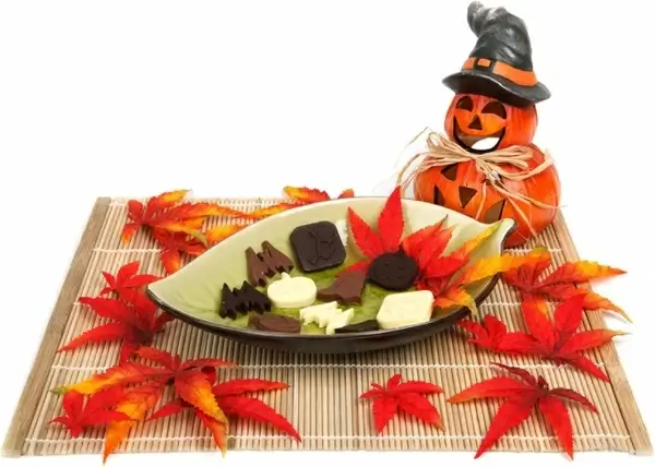 halloween decoration and candy