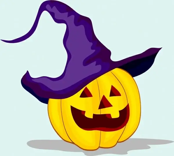 halloween object funny pumpkin face icon