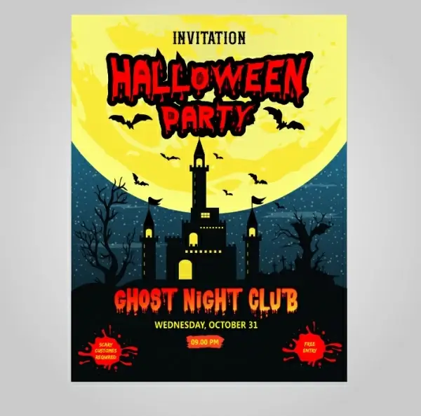 halloween poster and invitation