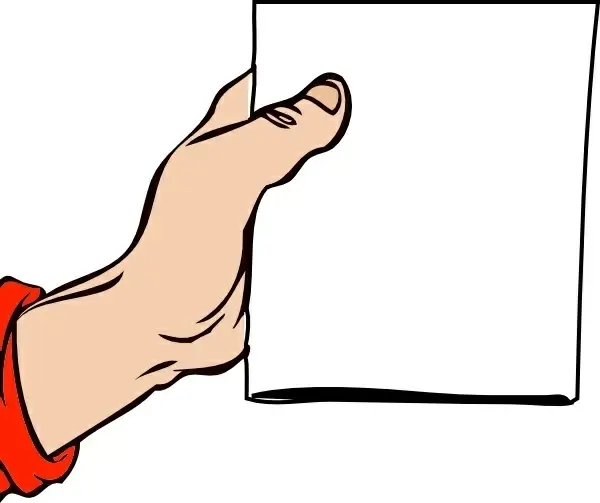 Hand Holding Brochure clip art