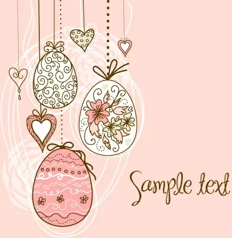 hand painted easter pattern free vector