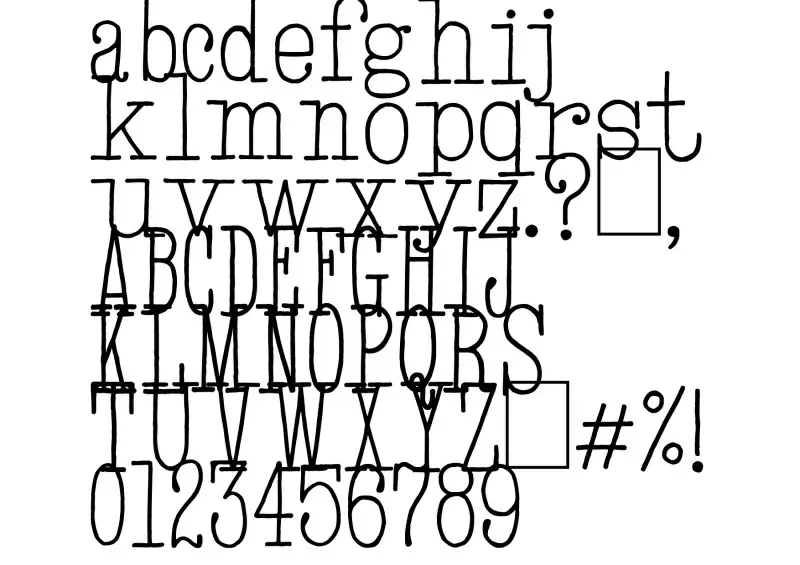 Veteran Typewriter Font in truetype .ttf opentype .otf format free and