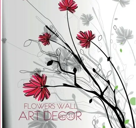 Hand-painted floral text background