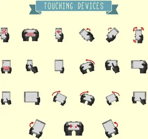 hands gestures design vector