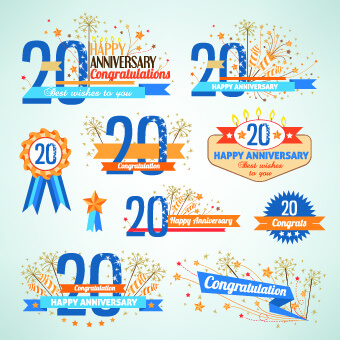 happy anniversary celebration design vector