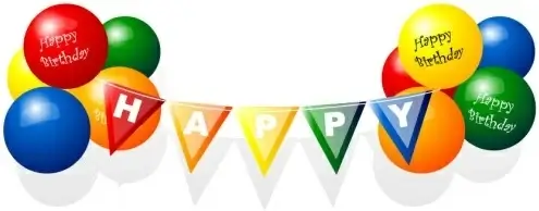 happy birthday balloon vector