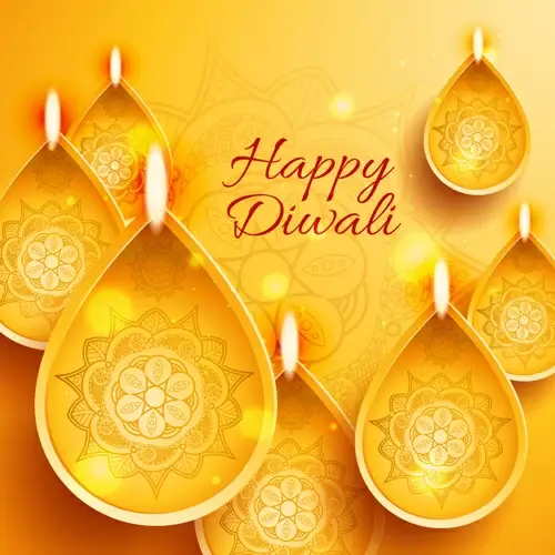 happy diwali india styles vector background vector