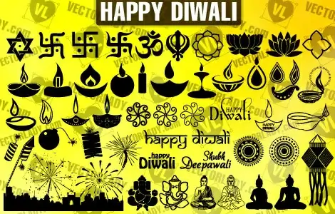 happy diwali symbols