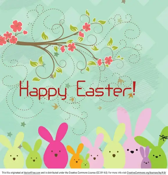 happy easter background vector