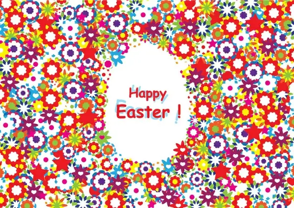 happy easter colorful background