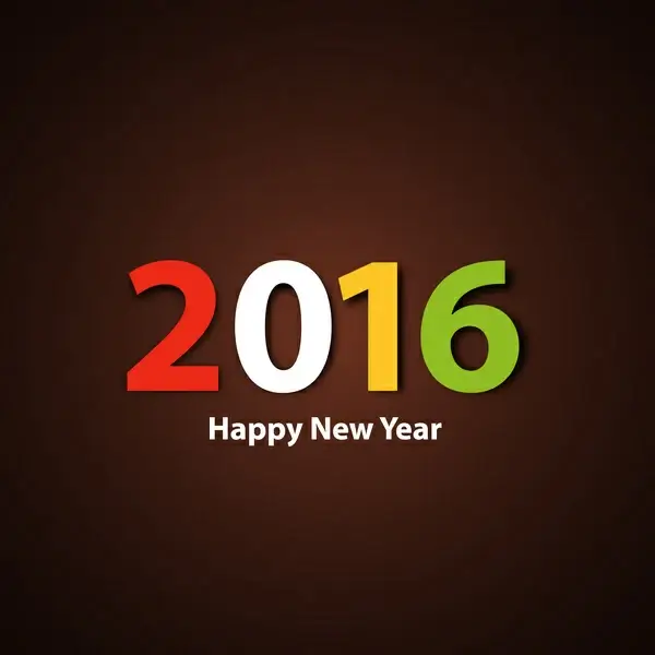 happy new year 2016 colorful background