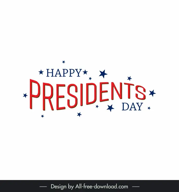 happy presidents day sign template dynamic texts stars decor