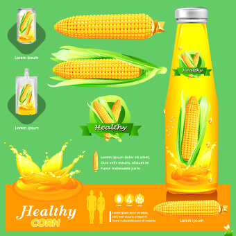 healthy food flyer template vector