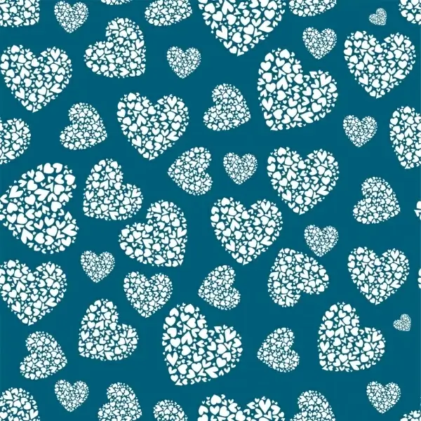 heart decor background repeating flat design