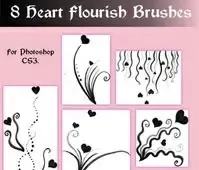 Heart Flourish Brushes for CS3