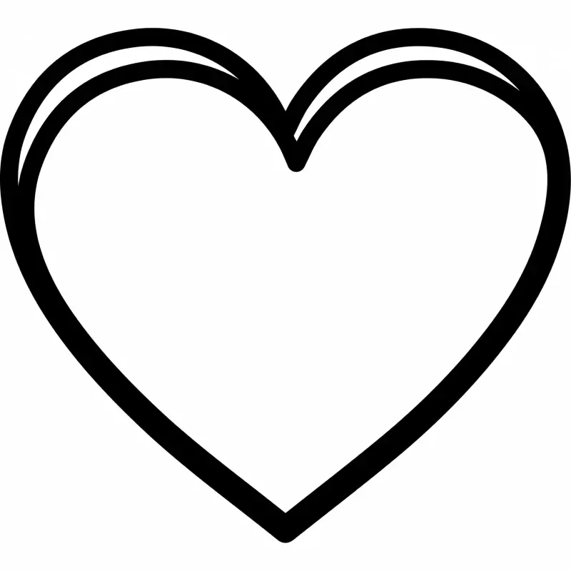 heart sign icon flat symmetric outline