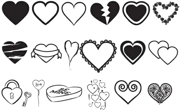 Hearts Vectors Mix