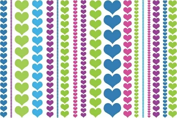 heart pattern colorful flat repeating decor
