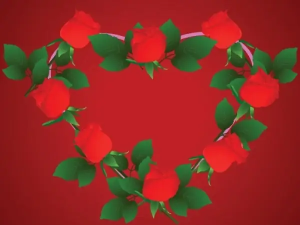 heartshaped rose border clip art