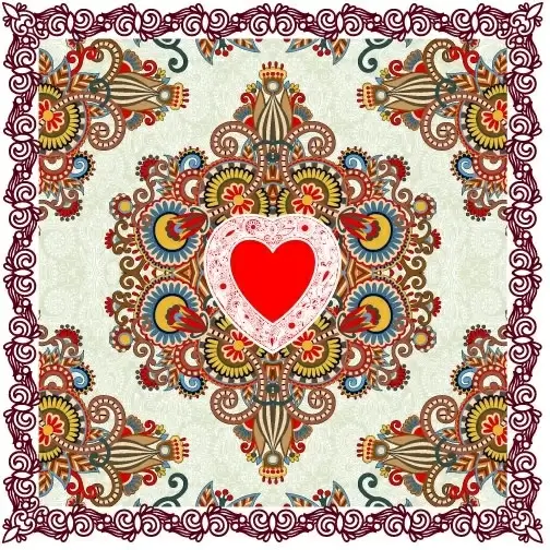 heartshaped valentine39s day card 01 vector