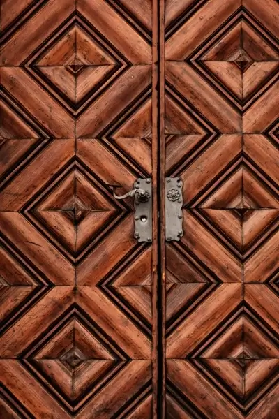 heavy wooden door
