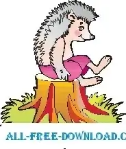 Hedgehog on Stump