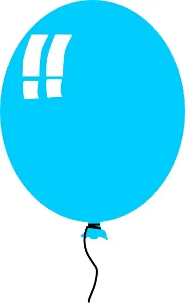 Helium Blue Balloon clip art